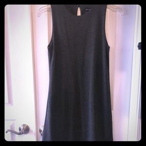 Dark grey dress.